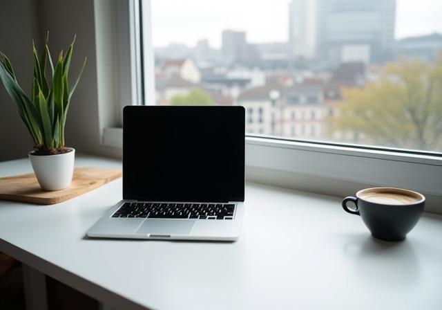 Laptop und moderne Arbeitsmittel in einem Startup-Umfeld